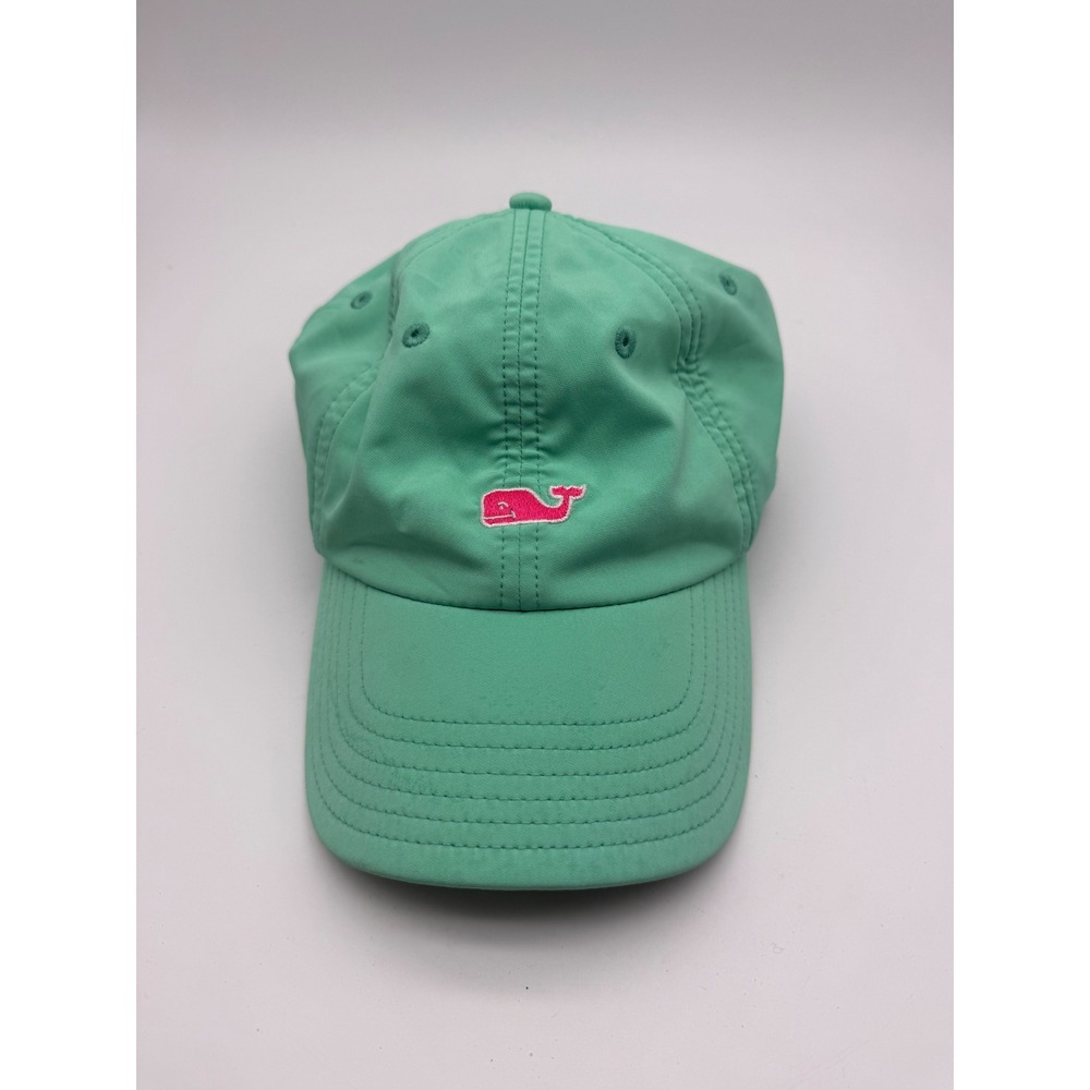 Vineyard Vines Mens Seafoam Green Performance Whale Logo Baseball Hat Adjustable